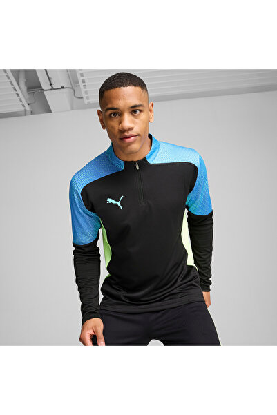 Puma قميص رجالي فردي FINAL بربع سحاب - أسود