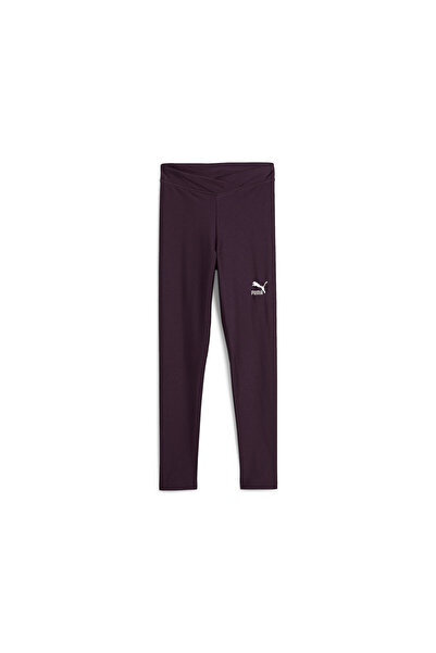 Puma بنطلون ليجنز كلاسيكي موسمي للفتيات الصغيرات - بنفسجي
