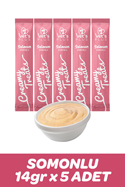 Vet's Plus Somonlu Krema Kedi Ödülü 5x14gr