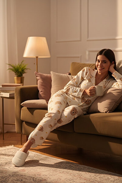 Lela طقم بيجامة ناعم الملمس من ريجوار فيت طقم بيجامة 611PT288Y