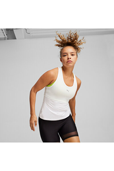 Puma Womens Run Cloudspun Running Sports Tank Top - White