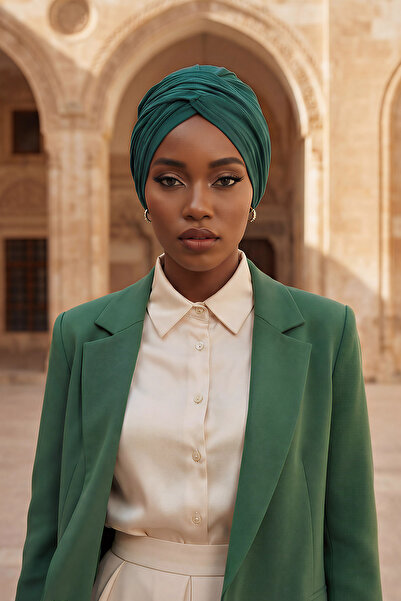 Aisha's Design طاقية حجاب، B-9، أخضر