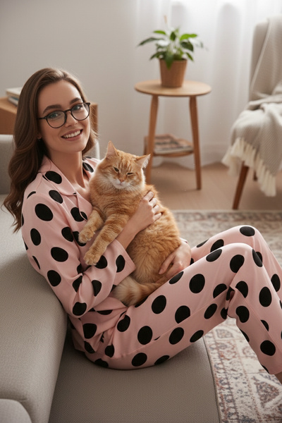 Lela Σετ πιτζάμες με μαλακή υφή Reguar Fit ΣΕΤ ΠΙΤΖΑΜΕΣ 611PT288Y