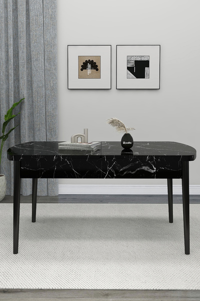 Renlife YEMEK MASASI AÇILIR 80X170 AHŞAP LUXRY SERİSİ MASA (balackty)