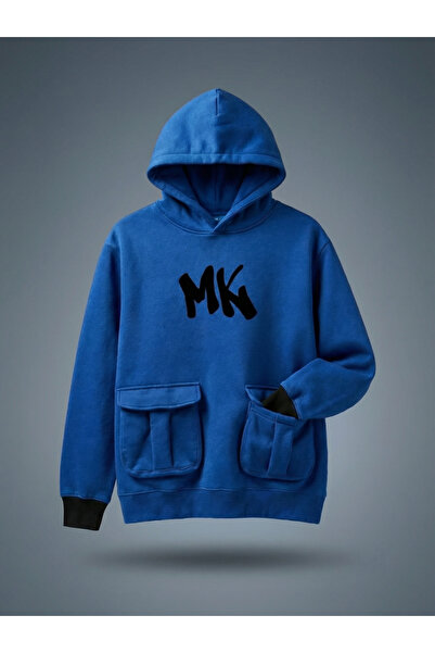 MK Comfortable winter hoodie with a modern design and multiple sizes – Navy