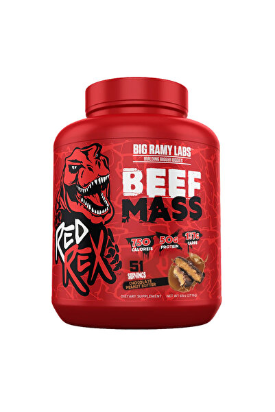 BIG RAMY LABS ريد ريكس بيف ماس بلس - زبدة الفول السوداني والشوكولاتة، 6 رطل