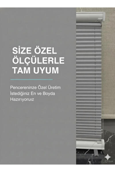 Evpex Gri Pilise Katlanır Cam Balkon Perdesi