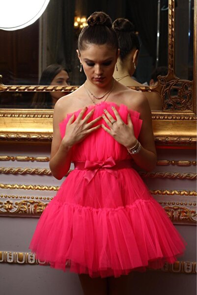 Bikini Mayokini Dünyası Φόρεμα Ροζ Πριγκίπισσας - Νέον-Ροζ