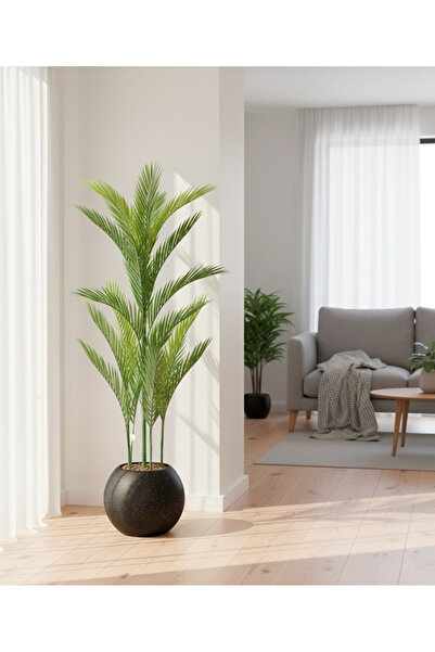 co arma شجرة اريكا صناعية بثلاثة اغصان بمركن بلاستيك بارتفاع 115 سم