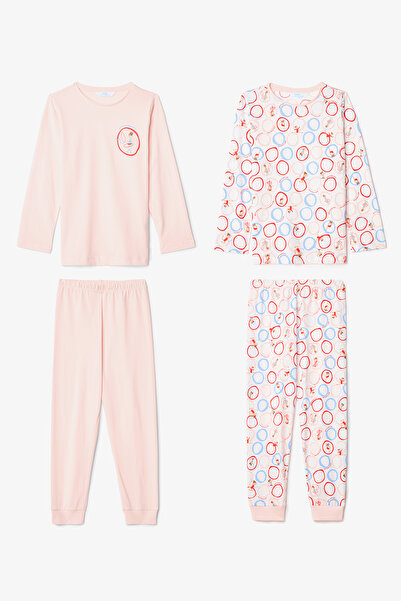 Penti Zweiteiliges Pyjama-Set aus bedruckter Baumwolle mit langen Ärmeln für ...