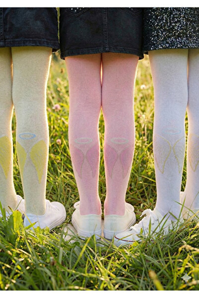 Pink Bunny gift for your baby %80 Pamuklu 3'lü Paket Melek Kanatlı Desenli Be...