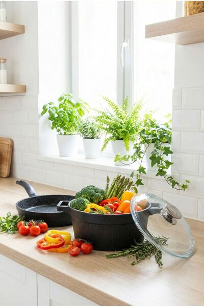 Masterchef DÖKÜM 7 PARÇA DİK KULAK TENCERE SETİ