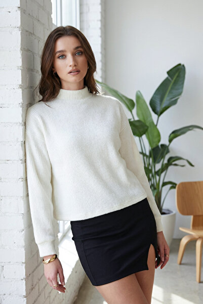 Alexa Dash Yarım Balıkçı Yaka Yumuşak Dokulu Uzun Kollu Kazak Iz62321