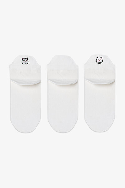 Penti 3 Pairs of Cotton Mop Animal Embroidered Booties Socks