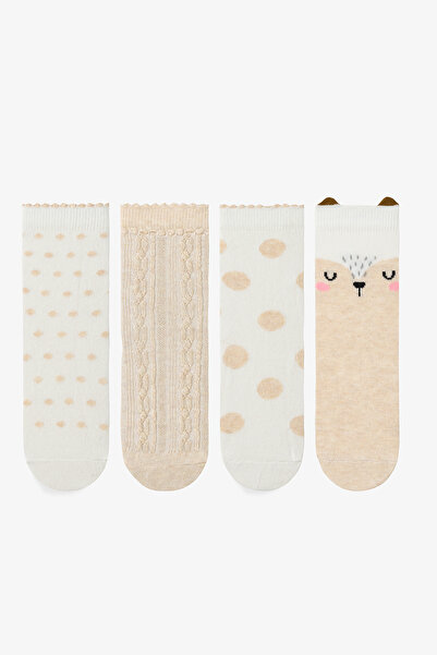 Penti Çok Renkli Kız Çocuk Cream Hedgehog 4lü Soket Çorap