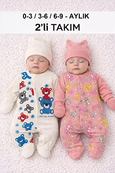 Onouqo طقم مكون من قطعتين / طقم بدلة للأطفال حديثي الولادة من القطن الناعم - ...