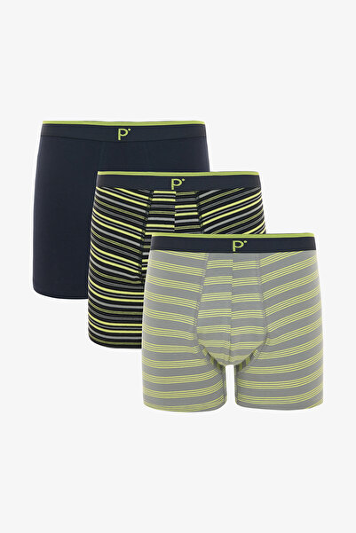 Penti Sarı Erkek Geometrik Desenli 3'lü Boxer