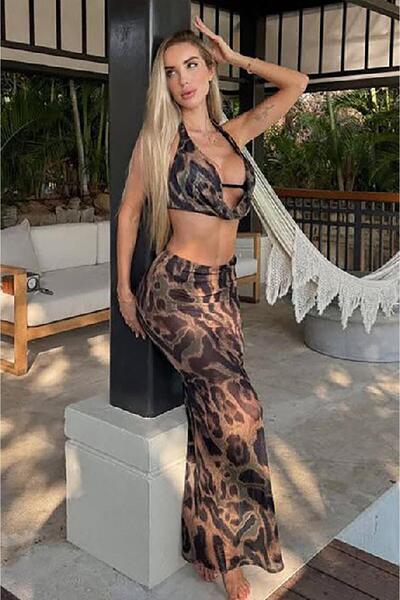 Bikini Mayokini Dünyası مجموعة أنجليكا الشاطئ المزدوجة - ملونة