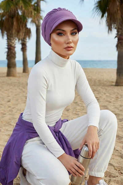 Aisha's Design Șapcă cu vizor, violet deschis, B-73A