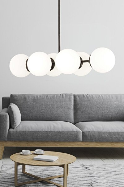 Apliqa Lustra HubRom, LEMA 3582-06-BL 85x60 cm 6xE27-60W Negru