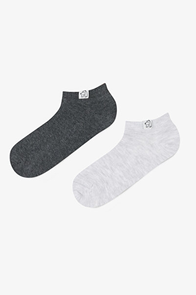 Penti 2 Pairs Cotton Ankle Part Dog Tag Booties Socks