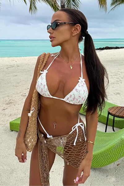 Bikini Mayokini Dünyası Olesia Lace-Up Bikini - White
