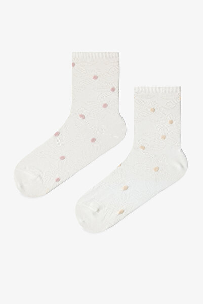 Penti Floral Jacquard 2'li Soket Çorap