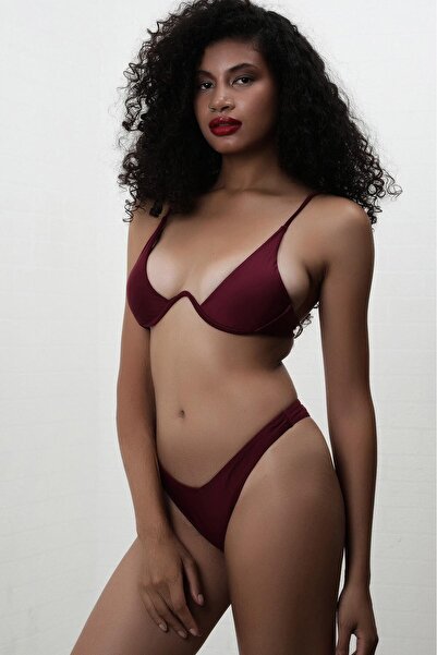 Bikini Mayokini Dünyası V Μεταλλικό Μπικίνι - Claret Red