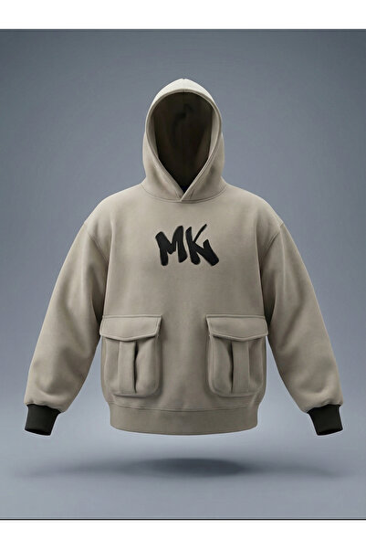MK Comfortable casual hoodie with a modern design and multiple sizes – Beige