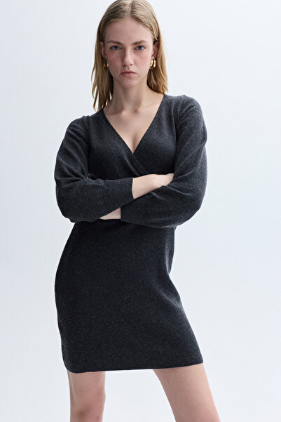 Mudo ANVELOP YAKA TRİKO MİNİ ELBİSE