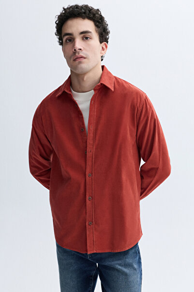 Mudo REGULAR FIT UZUN KOLLU KADİFE GÖMLEK