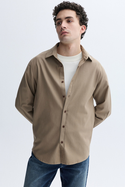 Mudo قميص بأكمام طويلة وقصة عادية