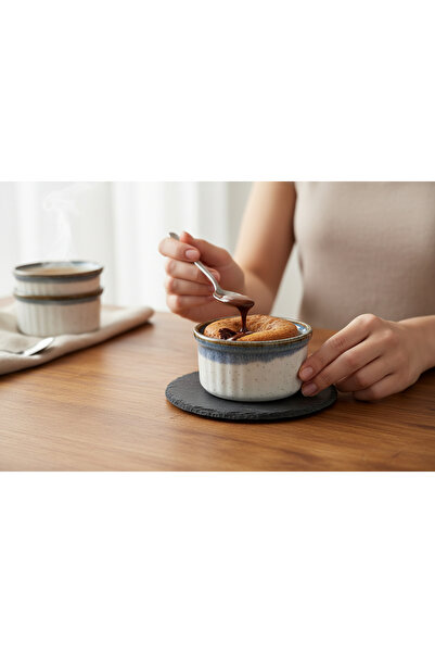 qtahya homes queen of kütahya Sufle kase- Sunum Kasesi - Air Fryer Kabı Porselen 6 parça