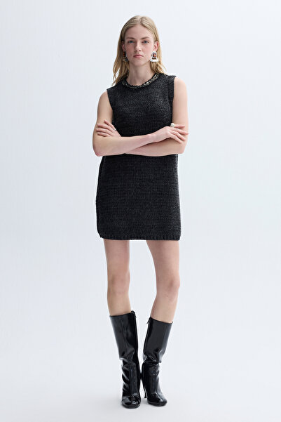 Mudo KOLSUZ ÖRME MİNİ ELBİSE