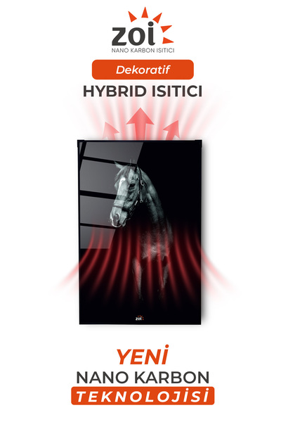Zoi Nano Karbon Hybrid Istıcı - Elektirikli Dekoratif Isıtıcı - 600W - 50x70cm