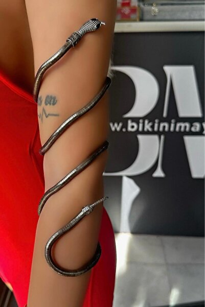 Bikini Mayokini Dünyası Snake Multirose Necklace - Siyah