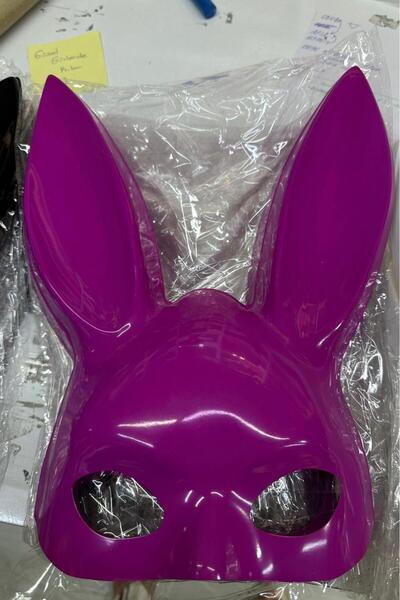 Bikini Mayokini Dünyası Rabbit Tavşan Maske Parlak - Fuşya