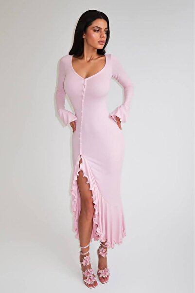 Bikini Mayokini Dünyası فستان أماندا الطويل - وردي