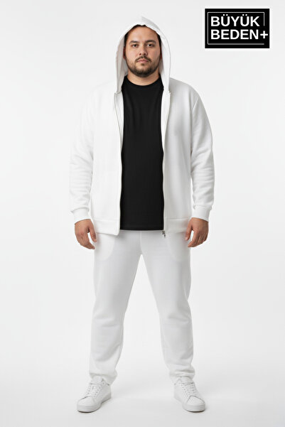 Superlife Men's Plus Size Zippered Hooded Thin Sweatshirt Cardigan - Comfortable Fit Spr26Bhr960