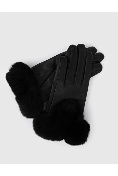 Külah قفازات نسائية من الجلد الصناعي محشوة بالصوف