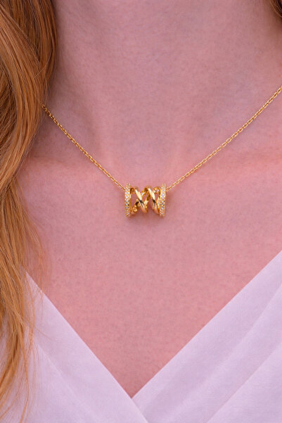 charmove ile kendinizi şımartın Altın Renk Minimal Paslanmaz Çelik Kolye Kadın