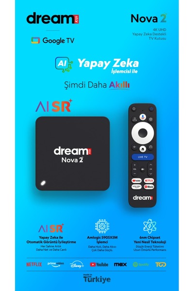Dreamstar Nova 2 | 4K | Yapay Zeka (Bu üründe 12 ay TV+ hediyesi YOKTUR)