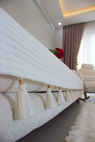 ARVA Koltuk Örtüsü 220X100 Cm Püsküllü %100 Pamuk Çekyat Örtüsü