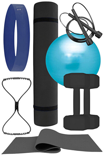 Elya Pilates Tüm Vücut Fitnessı İçin İdeal Pilates Seti - Mindere, Dambıla ve Daha Fazlasına Sahip!