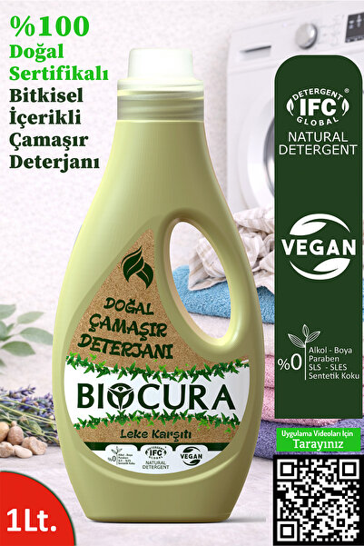 BIOCURA %100 Doğal Sertifikalı %100 Bitkisel İçerikli Leke Karşıtı Çamaşır De...
