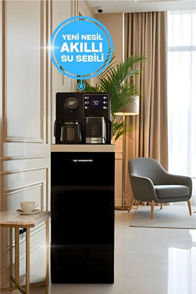 Wasspender Akıllı Su Sebili Gizli Damacanalı Sıcak ve Soğuk Su Çay Kahve Makinası Dokunmatik Ekran