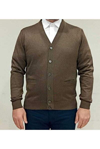 güncüoğlu Ince Yün Düğmeli Cepli Triko Erkek Hırka