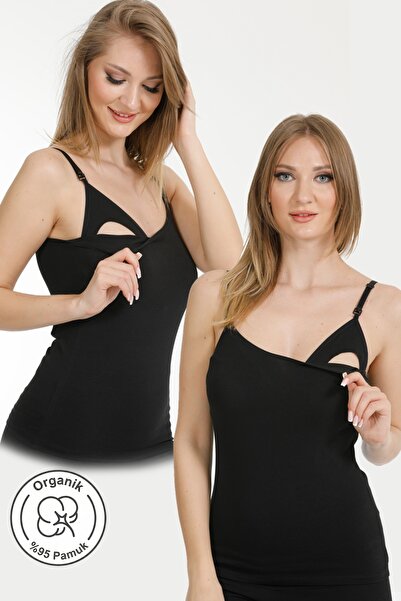 par lingerie pl 2li Emzirme Atleti Siyah-beyaz