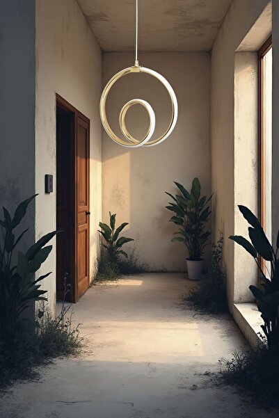 Harnelli Hol Antre Oturma Odası Tekli Ledli Avize