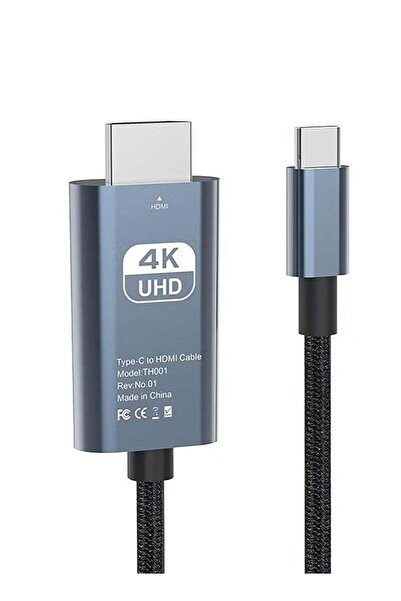 Generic Ultra HD Nylon Braided USB Type C to HDMI Cable for Mobiles, Tablets, iPads, Laptops 2mtr